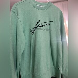 Lacoste Men’s Neck Cotton Fleece Sweatshirt / Classic Fit • Large